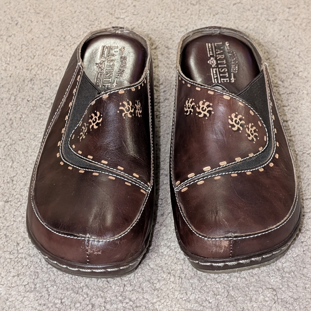 Spring Step L’Artiste Leather Clogs EU 41 | Artisan Comfort Shoes